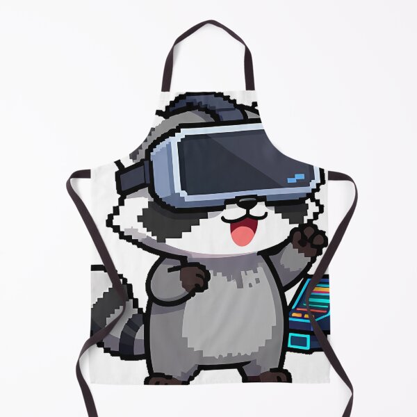Item preview, 8-Bit Raccoon with VR Headset designed and sold by pumsquare.