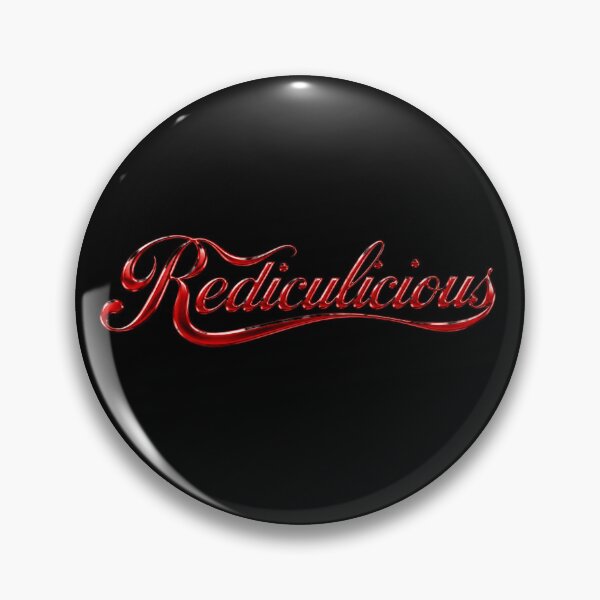 Item preview, Rediculicious Chrome Red Script Typography designed and sold by Kevin Shearer.