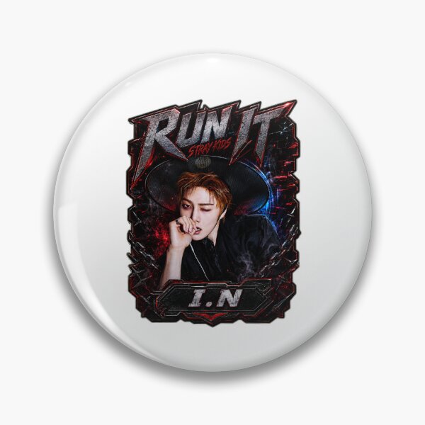 Item preview,  I.N Stray Kids Run It sharp glare dark crimson stage poster designed and sold by Valeree Store.