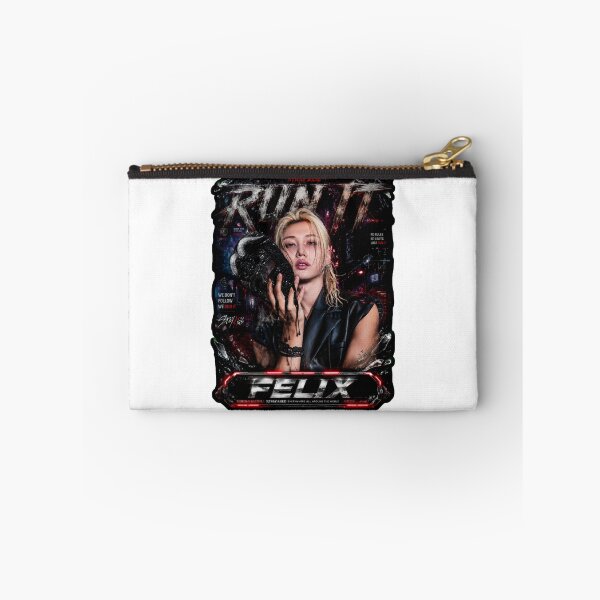 Item preview,  Lee Felix Run It Dark Red Electric Cyberpunk Poster designed and sold by Valeree Store.