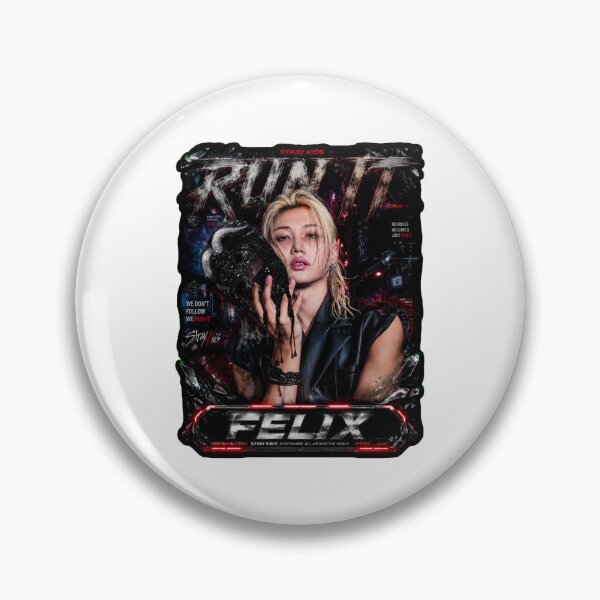 Item preview,  Lee Felix Run It Dark Red Electric Cyberpunk Poster designed and sold by Valeree Store.