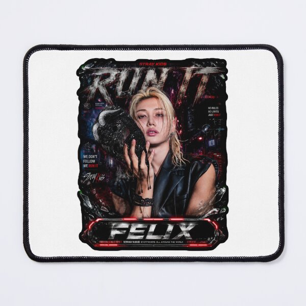 Item preview, Lee Felix Run It Dark Red Electric Cyberpunk Poster designed and sold by Valeree Store.