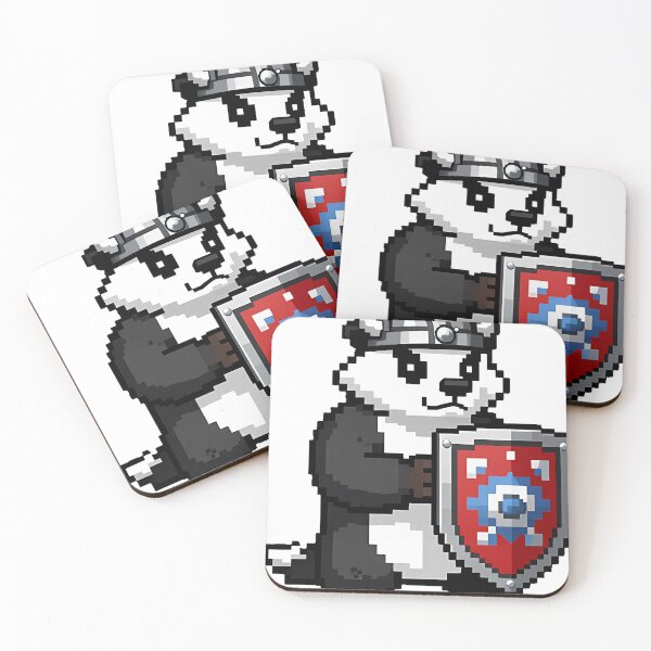 Item preview, Pixel Badger with Shield designed and sold by pumsquare.