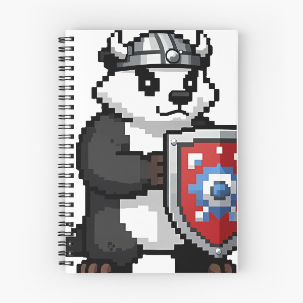 Item preview, Pixel Badger with Shield designed and sold by pumsquare.