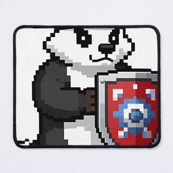 Item preview, Pixel Badger with Shield designed and sold by pumsquare.