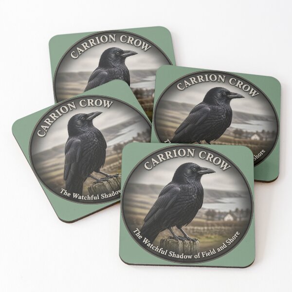 Item preview, CARRION CROW  – The watchful shadow of field and shore designed and sold by The Digital Compass.