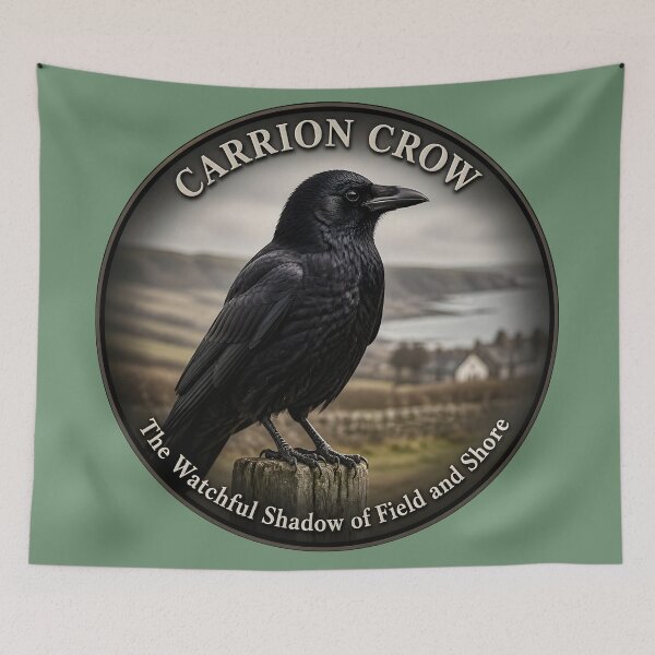 Item preview, CARRION CROW  – The watchful shadow of field and shore designed and sold by The Digital Compass.