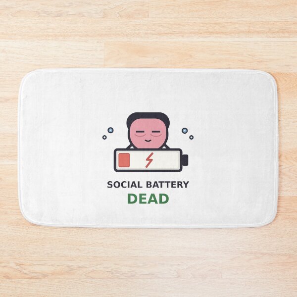Item preview, Social Battery Dead — Funny Introvert Design, Cute Gift For Antisocial Friends designed and sold by QuirkyCartel.