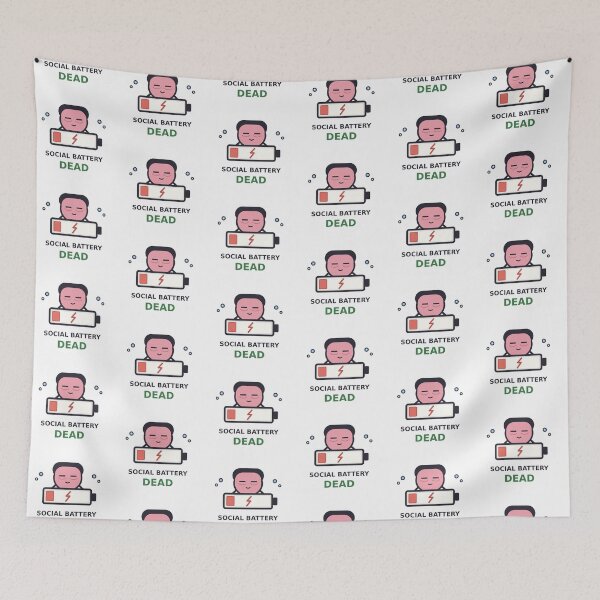 Item preview, Social Battery Dead — Funny Introvert Design, Cute Gift For Antisocial Friends designed and sold by QuirkyCartel.