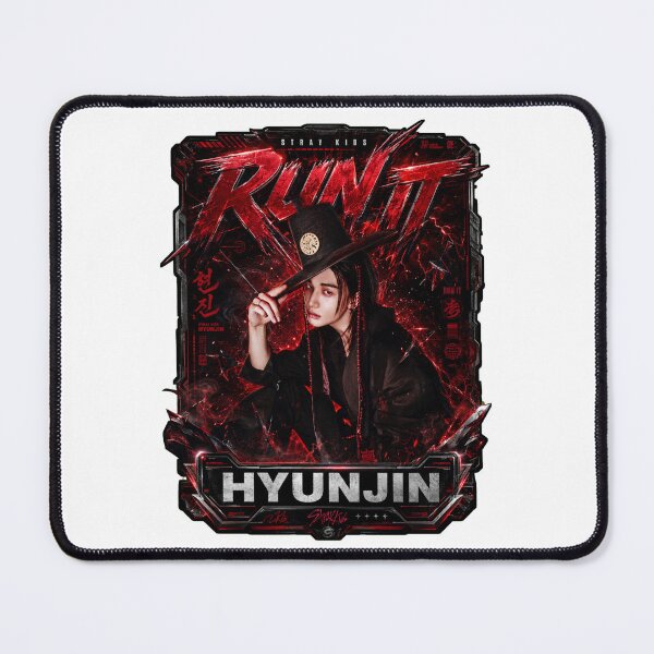 Item preview, Hyunjin Stray Kids Run It dramatic dark red stage visual designed and sold by Valeree Store.