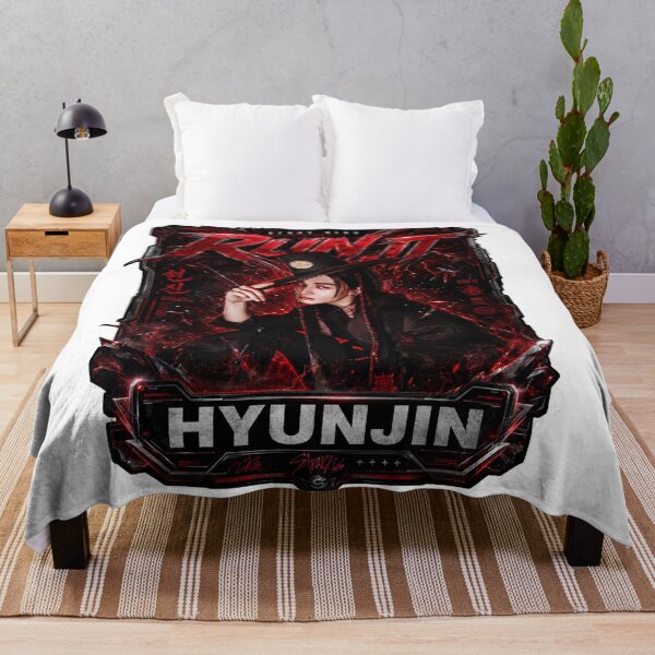 Item preview, Hyunjin Stray Kids Run It dramatic dark red stage visual designed and sold by Valeree Store.