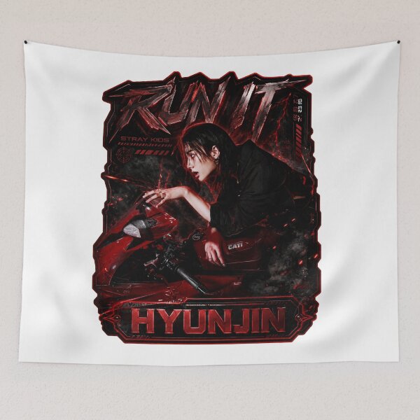 Item preview,  SKZ Visual Hyunjin Run It fierce concert tour portrait designed and sold by Valeree Store.