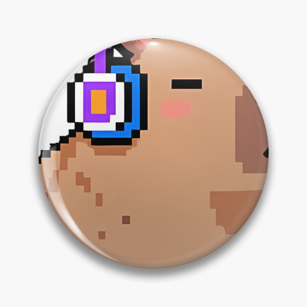 Item preview, Pixel Capybara with Headphones designed and sold by pumsquare.
