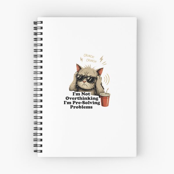 Item preview, I'm Not Overthinking I'm Pre-Solving Problems Cat  – Funny Smart Cat Nerd Humor Design designed and sold by Artimax-Studio.