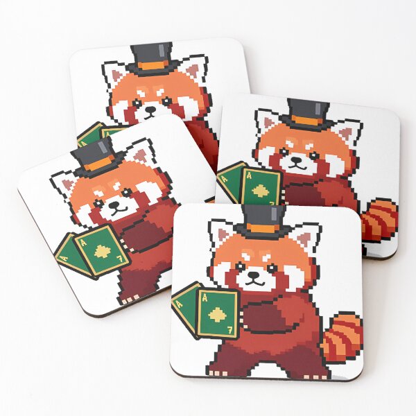 Artikelvorschau, 8-Bit Red Panda Card Sharp entworfen und verkauft von pumsquare.