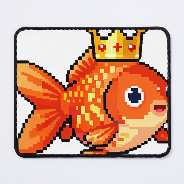 Item preview, 8-Bit Goldfish with Crown designed and sold by pumsquare.