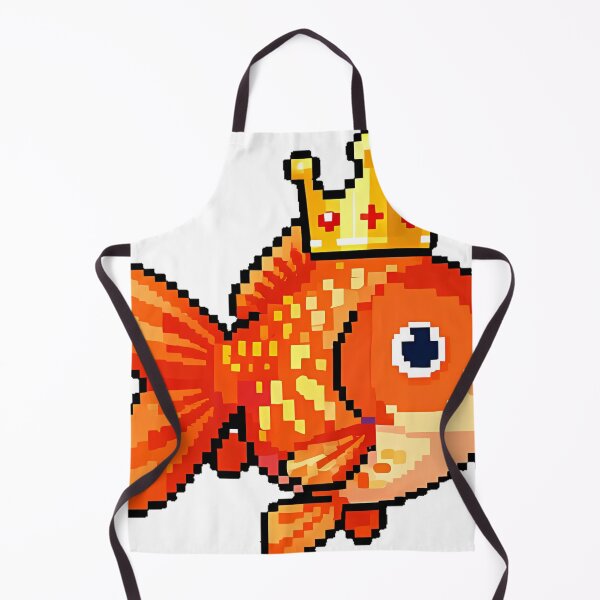 Item preview, 8-Bit Goldfish with Crown designed and sold by pumsquare.