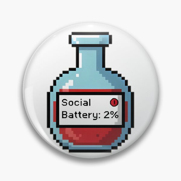 Item preview, Social Battery 2% Pixel Potion designed and sold by Linework Studio.