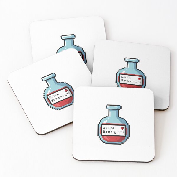 Item preview, Social Battery 2% Pixel Potion designed and sold by Linework Studio.