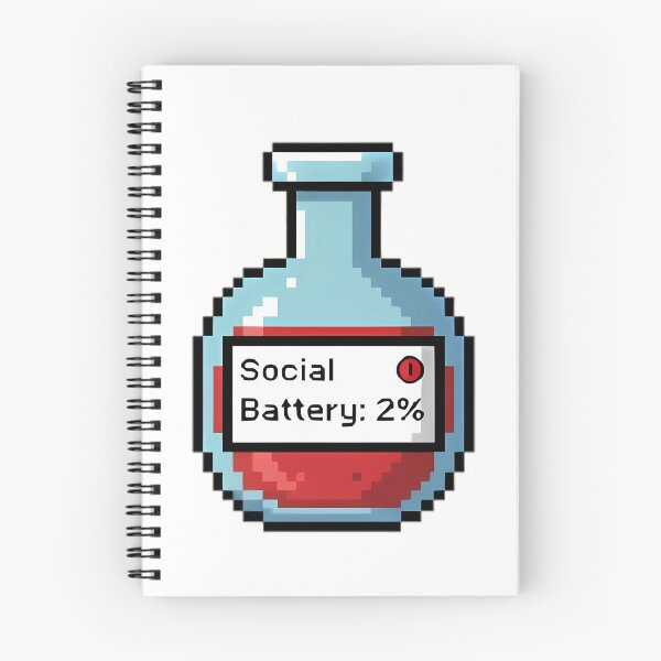 Item preview, Social Battery 2% Pixel Potion designed and sold by Linework Studio.