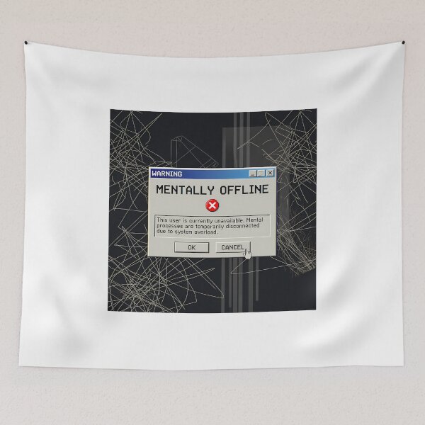 Item preview, Mentally Offline Retro Error Message Funny Tech Humor designed and sold by oneline-art.