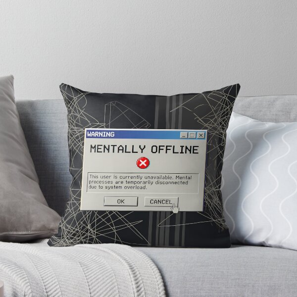 Item preview, Mentally Offline Retro Error Message Funny Tech Humor designed and sold by oneline-art.