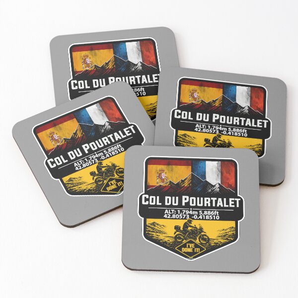 Item preview, Col du Pourtalet Spain France Motorcycle Route des Cols Pyrenees I've Done It Sticker TShirt 01 designed and sold by OuterShellUK.