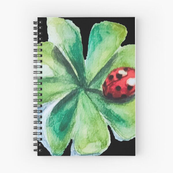 Item preview, Watercolor Four Leaf Clover Ladybug Lucky Charm Art designed and sold by Tokraz-art.