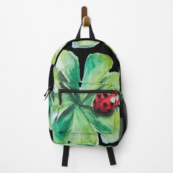 Item preview, Watercolor Four Leaf Clover Ladybug Lucky Charm Art designed and sold by Tokraz-art.