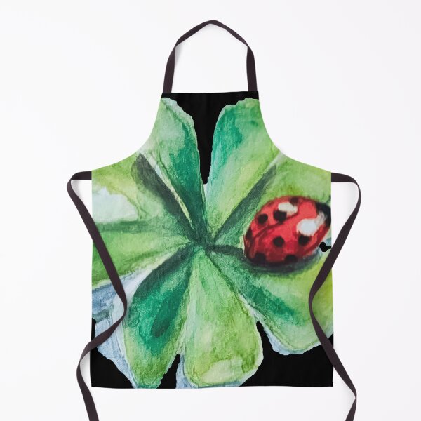 Item preview, Watercolor Four Leaf Clover Ladybug Lucky Charm Art designed and sold by Tokraz-art.