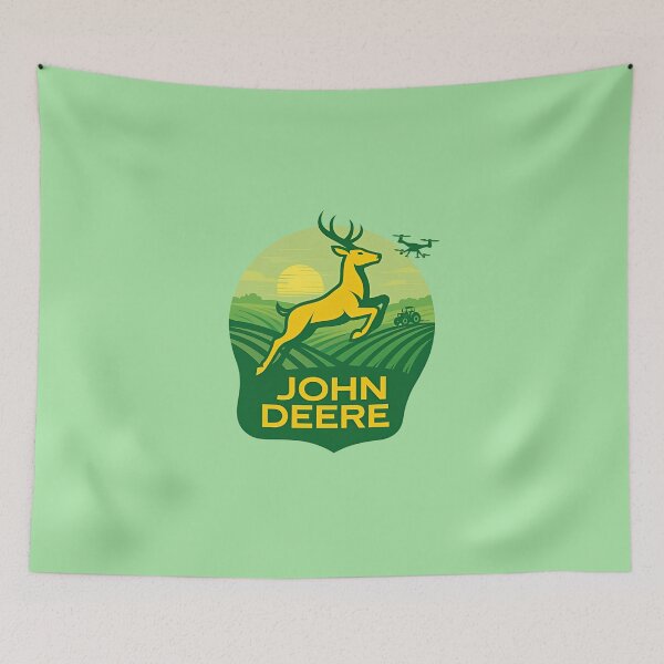 Item preview, Vintage John Deere Model D Green Tractor Illustration designed and sold by Ardonaredb.