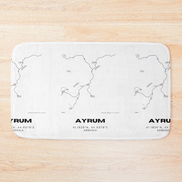 Item preview, Ayrum Armenia Minimalist City Map with Coordinates | Black and White Street Map Art Print designed and sold by RM-Journey.