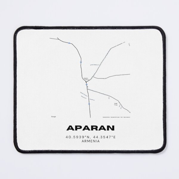 Item preview, Aparan Armenia Minimalist City Map with Coordinates | Black and White Street Map Art Print designed and sold by RM-Journey.
