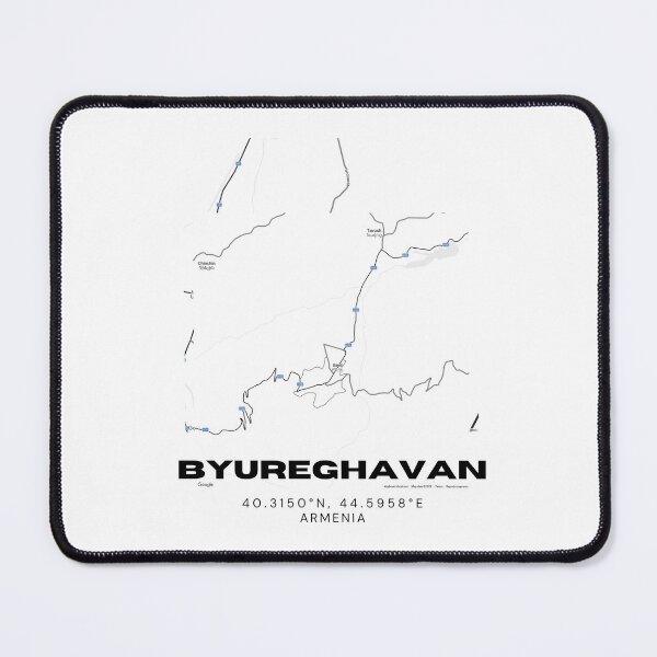 Item preview, Byureghavan Armenia Minimalist City Map with Coordinates | Black and White Street Map Art Print designed and sold by RM-Journey.