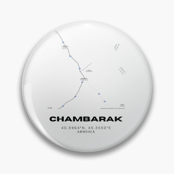 Item preview, Chambarak Armenia Minimalist City Map with Coordinates | Black and White Street Map Art Print designed and sold by RM-Journey.