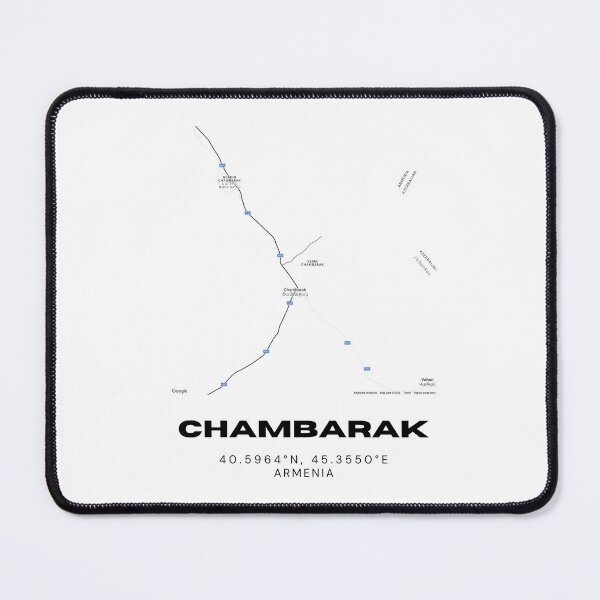 Item preview, Chambarak Armenia Minimalist City Map with Coordinates | Black and White Street Map Art Print designed and sold by RM-Journey.