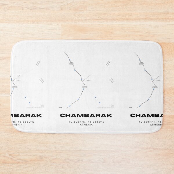 Item preview, Chambarak Armenia Minimalist City Map with Coordinates | Black and White Street Map Art Print designed and sold by RM-Journey.