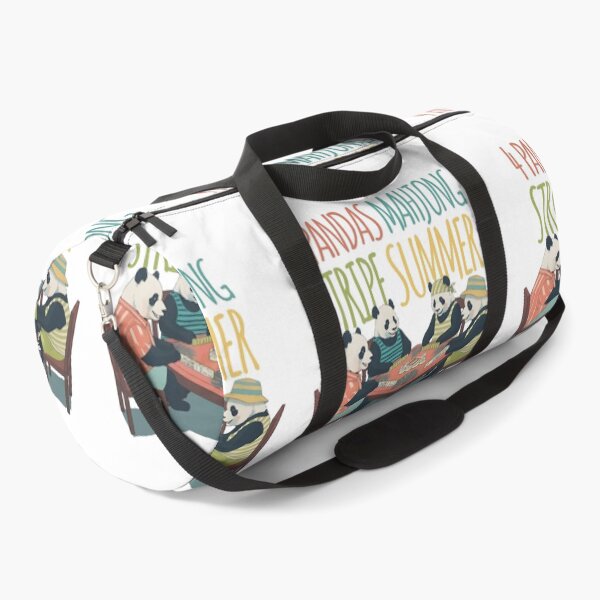 Item preview, 4 Pandas Mahjong Stripe Summer – Cute Retro Gaming Design designed and sold by m-yoga-store.