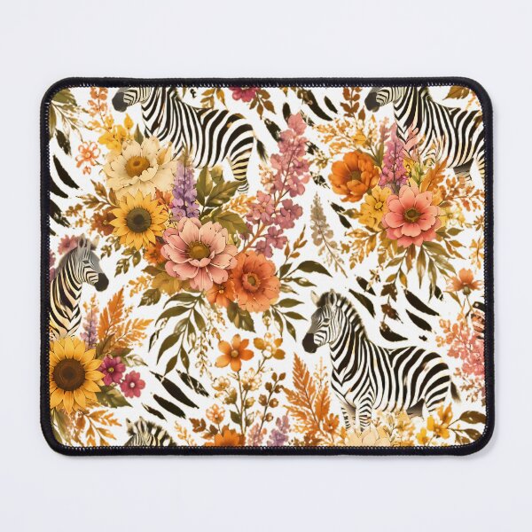 Item preview, Zebra Floral Pattern Vintage Botanical Print designed and sold by Linework Studio.