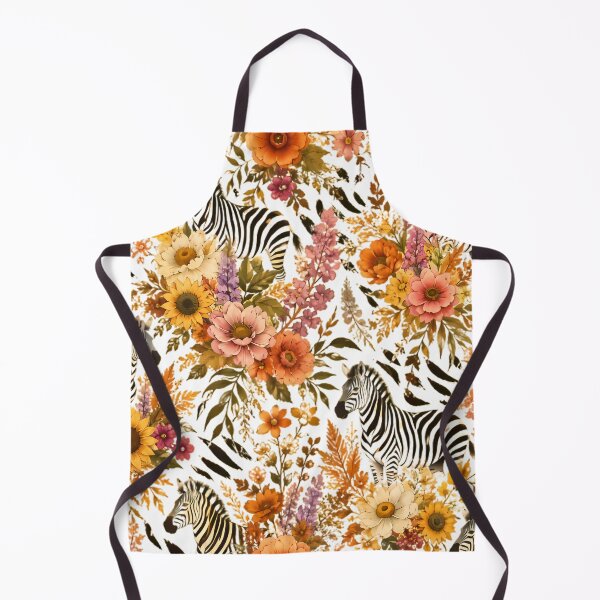 Item preview, Zebra Floral Pattern Vintage Botanical Print designed and sold by Linework Studio.