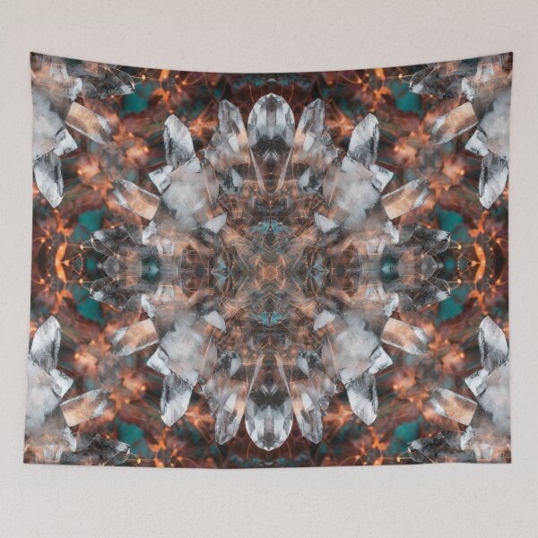 Item preview, Earthy Crystal Sacred Geometry Mandala designed and sold by IntelliMindDesigns.
