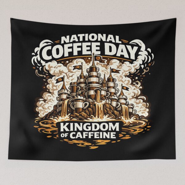 Item preview, Kingdom of Caffeine National Coffee Day designed and sold by irfanshikh.