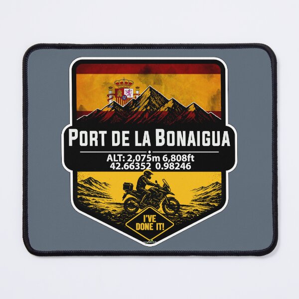 Item preview, Port de la Bonaigua Spain Motorcycle Route des Cols Pyrenees I've Done It Sticker TShirt 01 designed and sold by OuterShellUK.