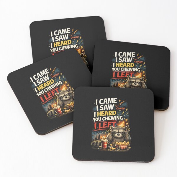 Item preview, I Came I Saw I Heard You Chewing I Left Funny Raccoon Meme – Trash Panda Humor designed and sold by Artimax-Studio.