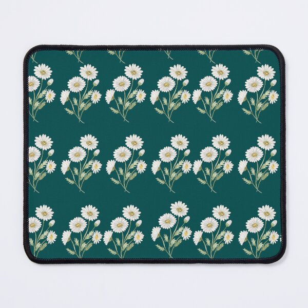 Item preview, Aesthetic White Daisy Wildflower Pattern Dark Teal Botanical designed and sold by Jyoti-Quotes.