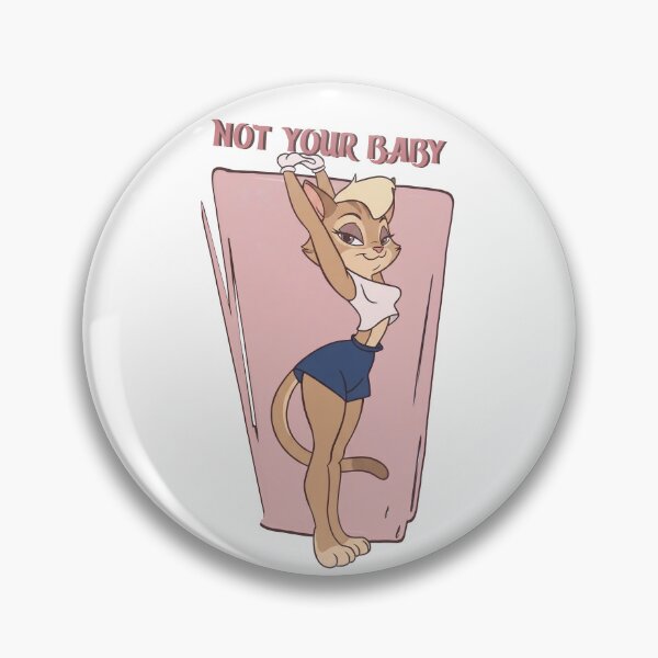 Item preview, Not Your Baby Sassy Vintage Cartoon Cat Y2K Retro Aesthetic Art designed and sold by BlackCat Vibe.