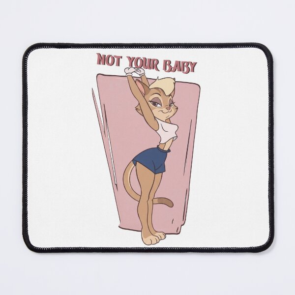 Item preview, Not Your Baby Sassy Vintage Cartoon Cat Y2K Retro Aesthetic Art designed and sold by BlackCat Vibe.
