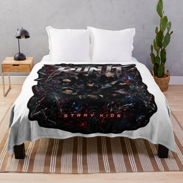 Item preview, Stray Kids Run It OT8 dark crimson concert tour poster designed and sold by Valeree Store.