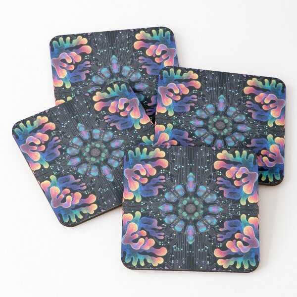 Item preview, Vibrant Floral Geometric Mandala Design designed and sold by IntelliMindDesigns.