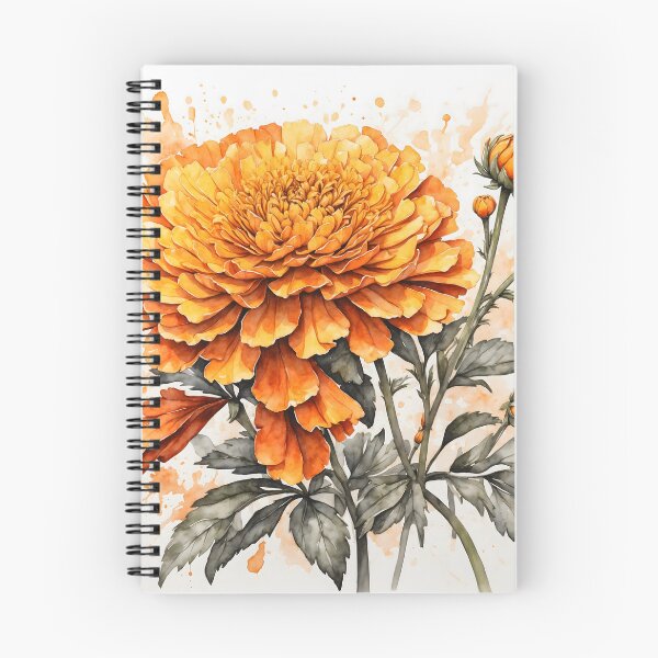 Item preview, Marigold Flower Watercolor Painting designed and sold by RawNaturePrints.